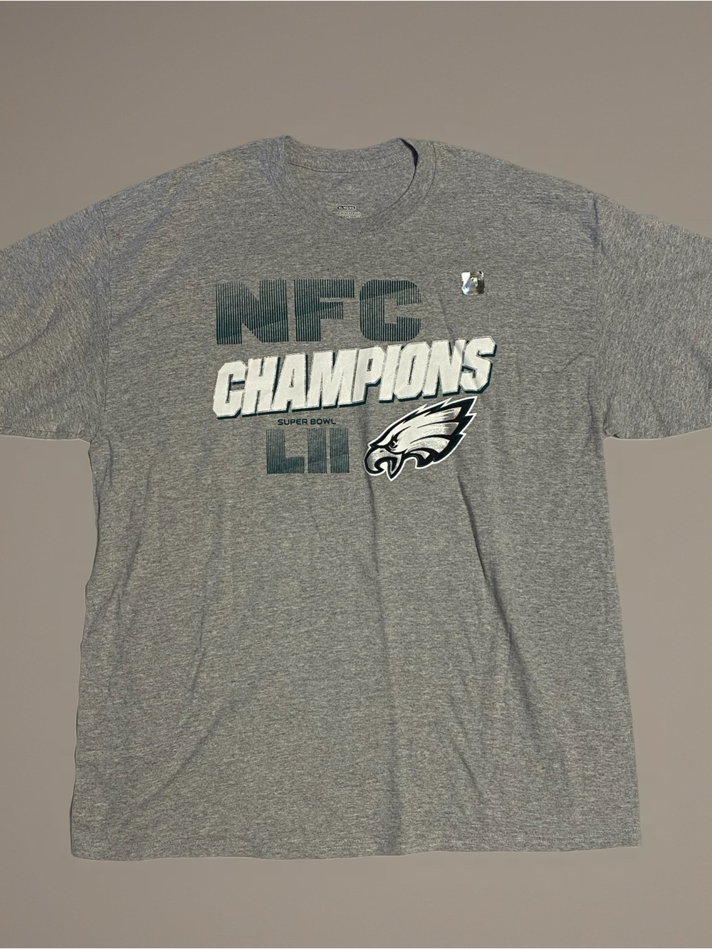 Fanatics Gray "NFC Champions" Philadelphia Eagles Short Sleeve Tee